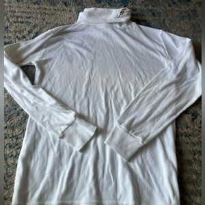 Vintage made in the USA Ginnis Girl candy cane Christmas turtleneck small